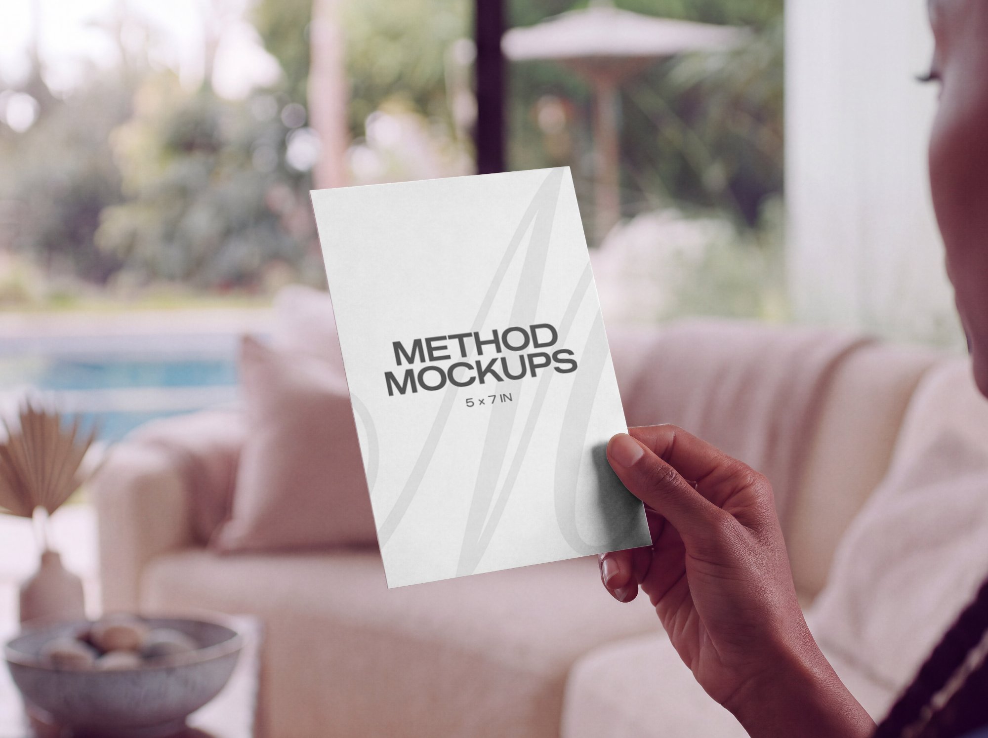 5x7 Card Mockup Held in Hand