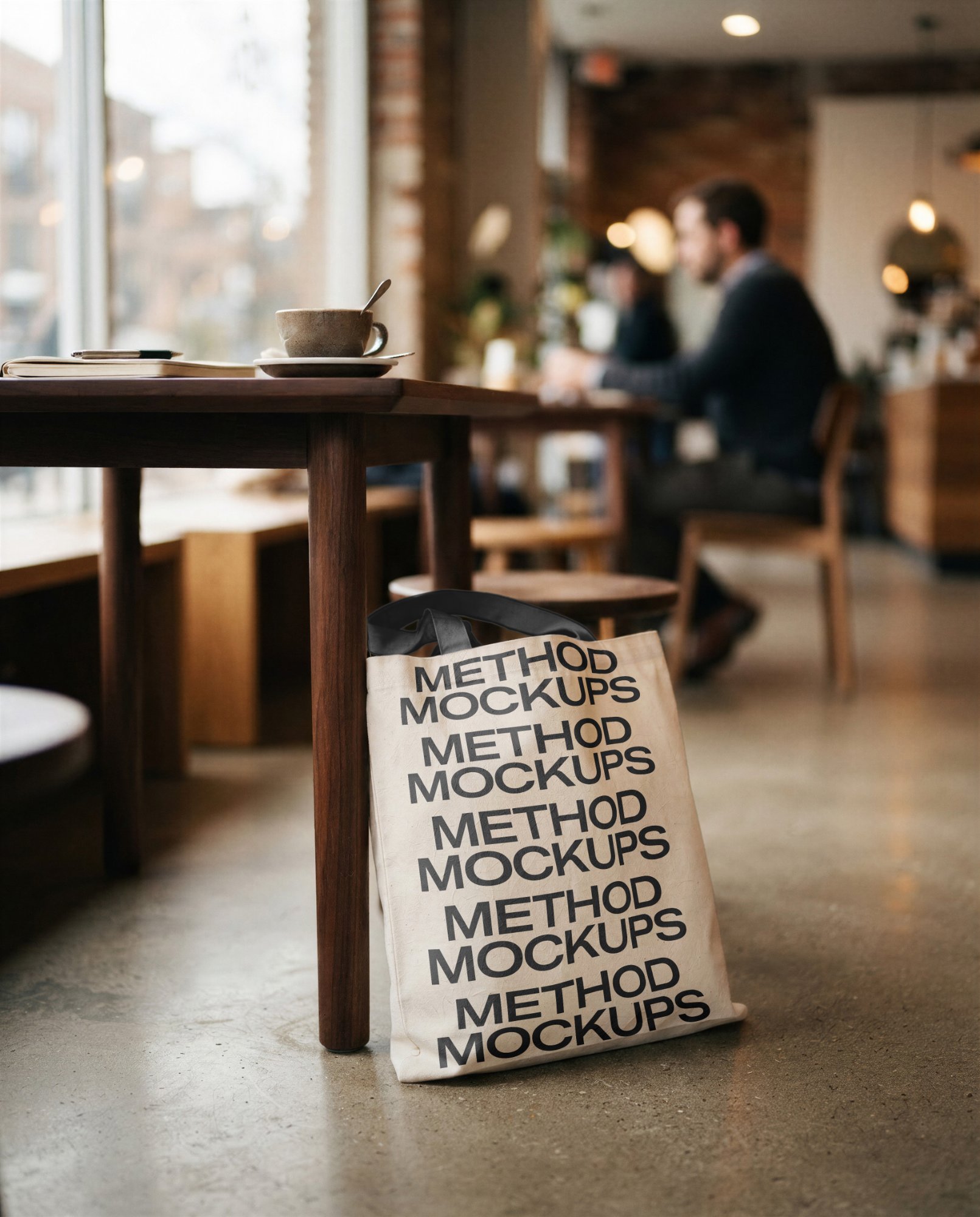 Canvas Tote Bag Mockup — Coffee Shop
