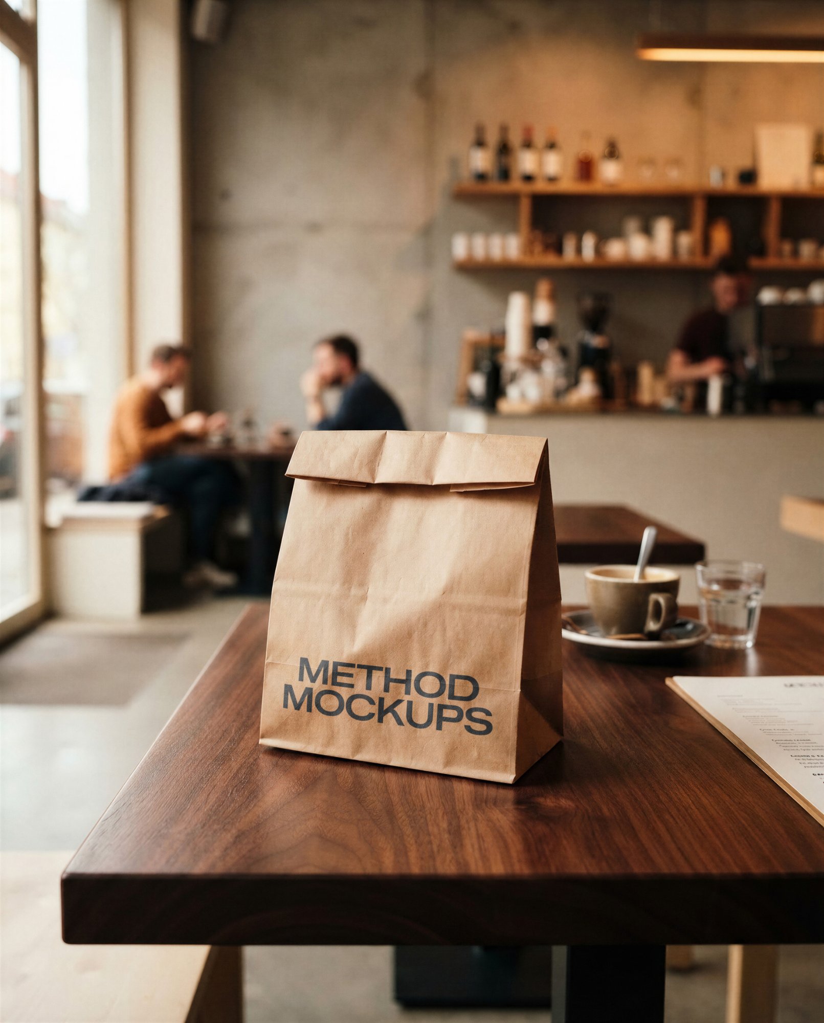 Kraft Paper Takeout Bag Mockup