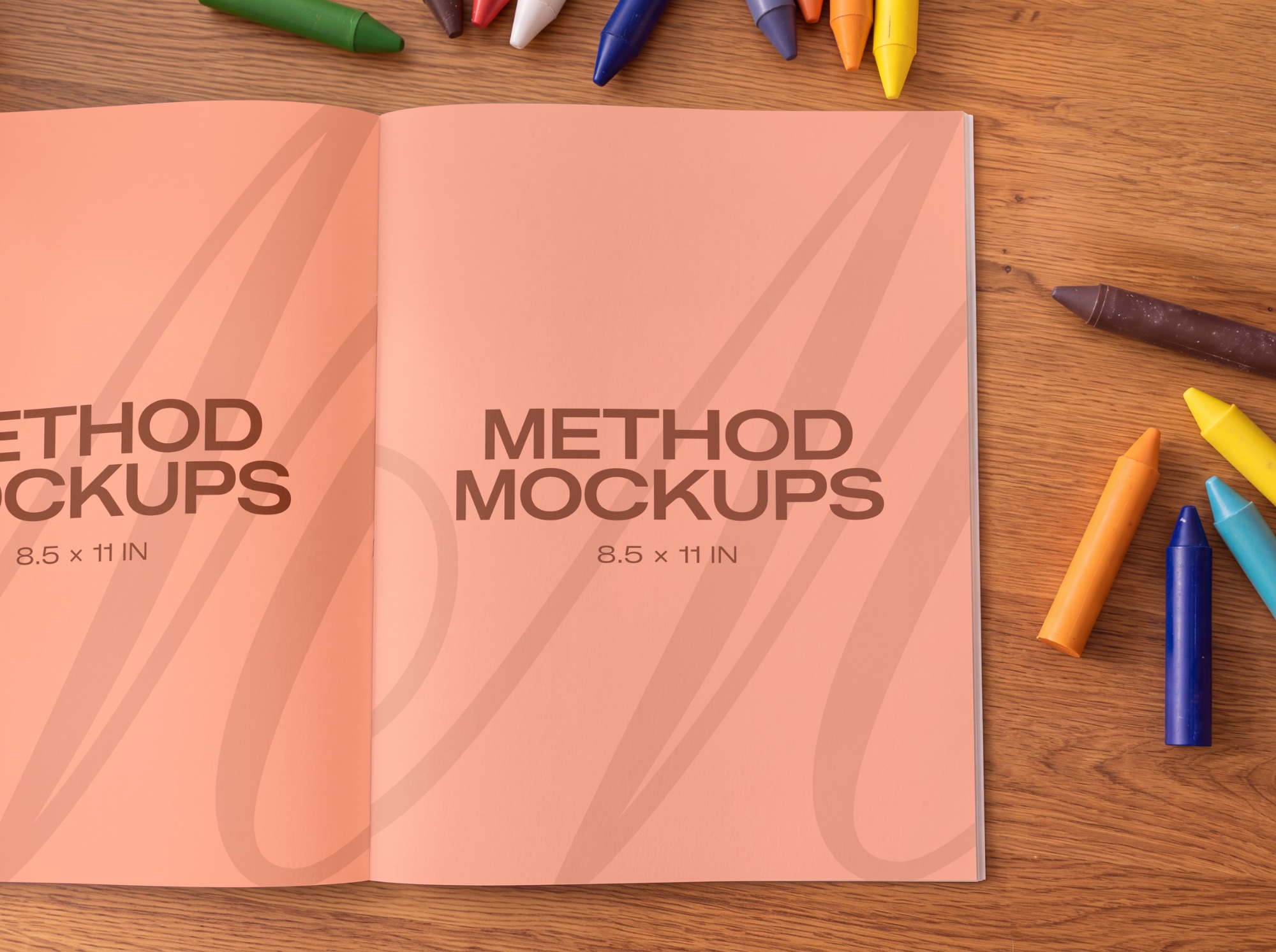 Kids Coloring Book Close Up Mockup