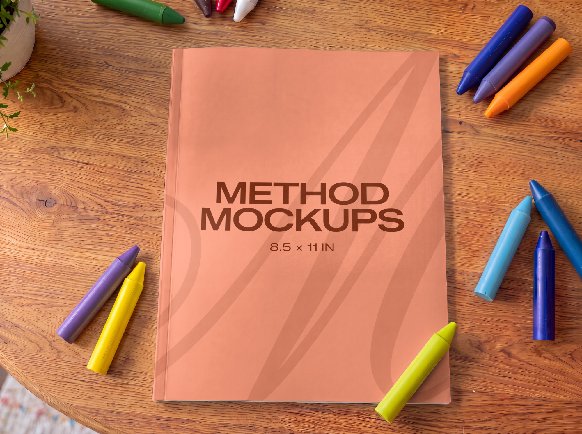 Kids Coloring Book Cover Mockup