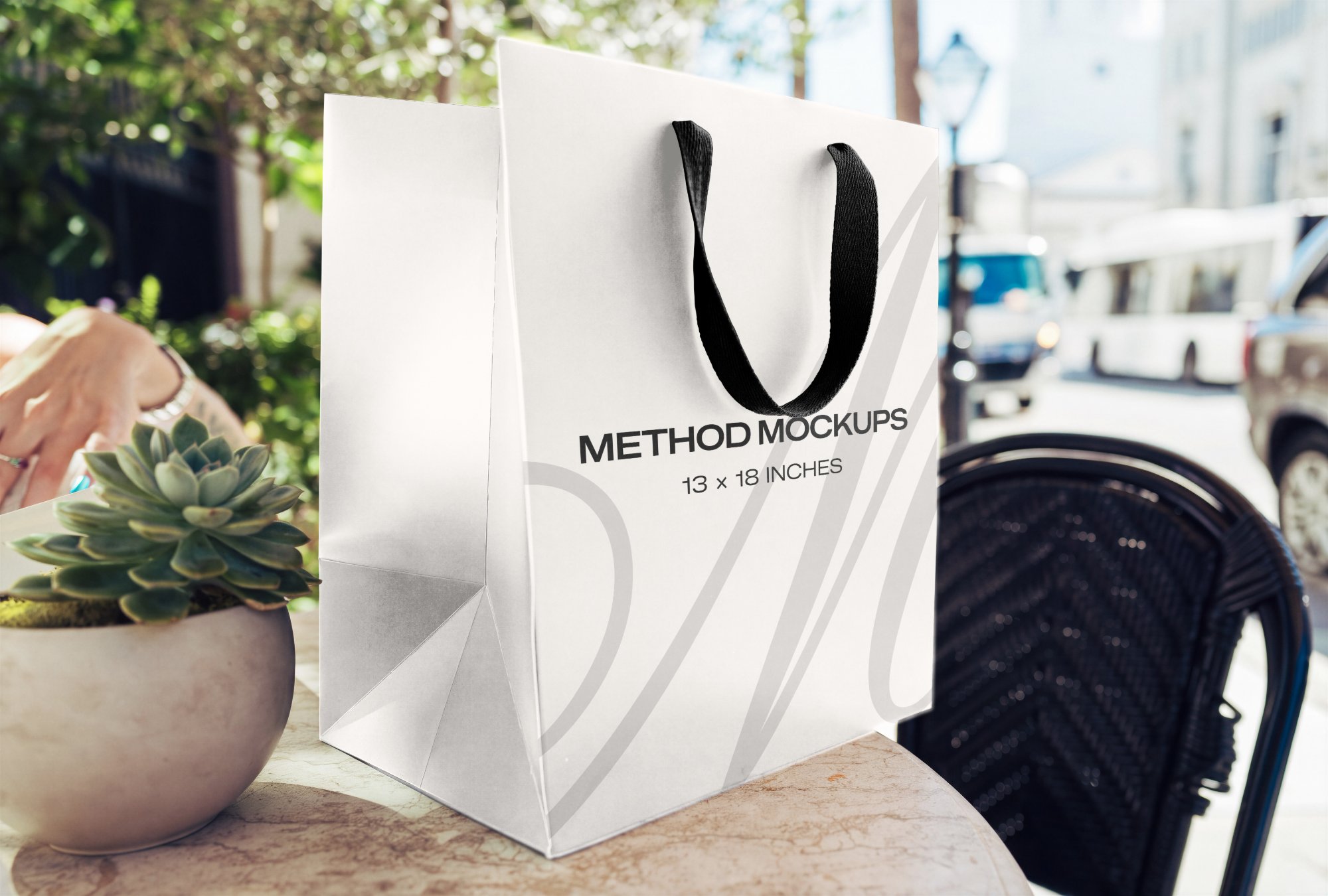 Shopping Bag Mockup — Sidewalk Café