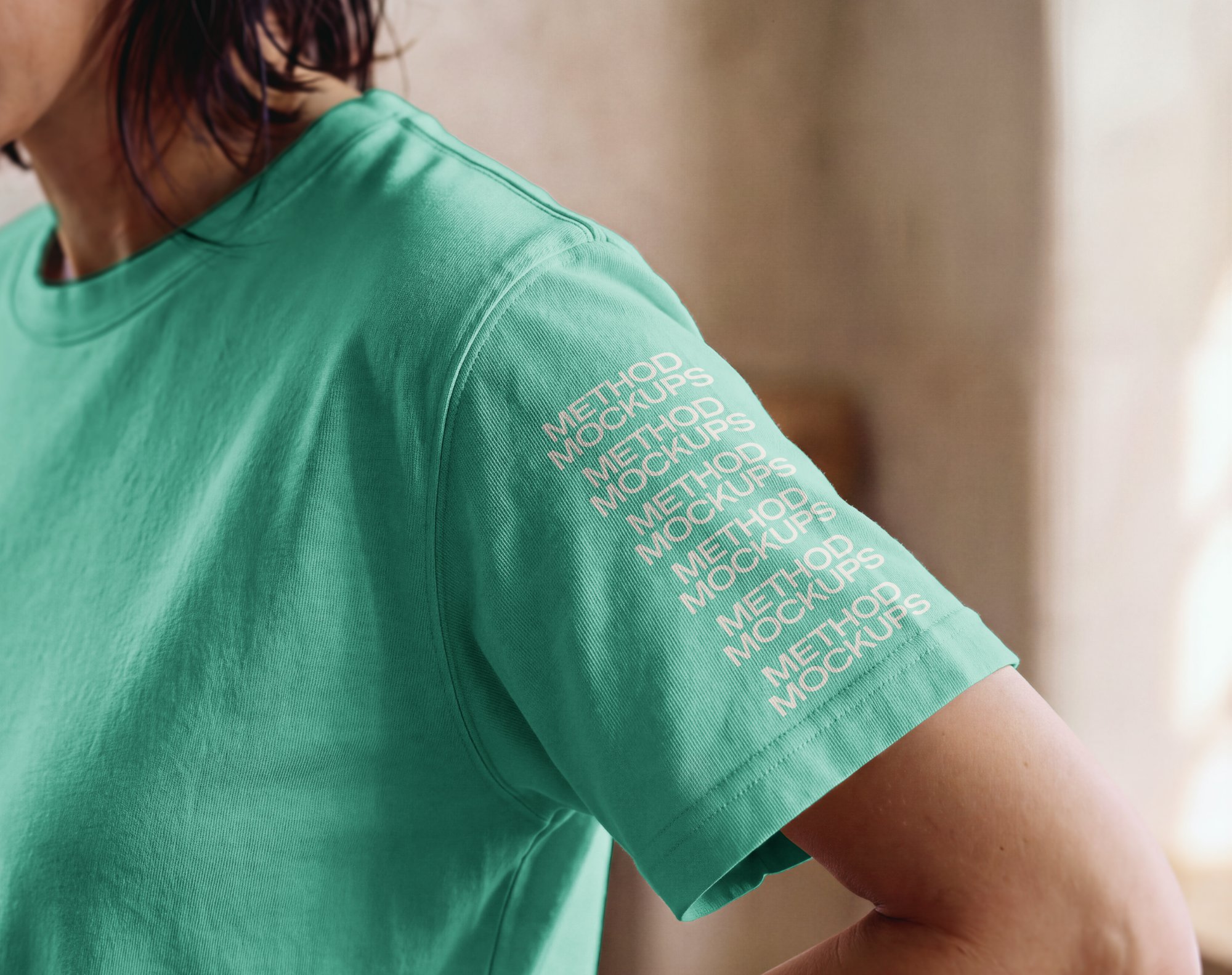 Sleeve Graphic T-Shirt Mockup, alternate color