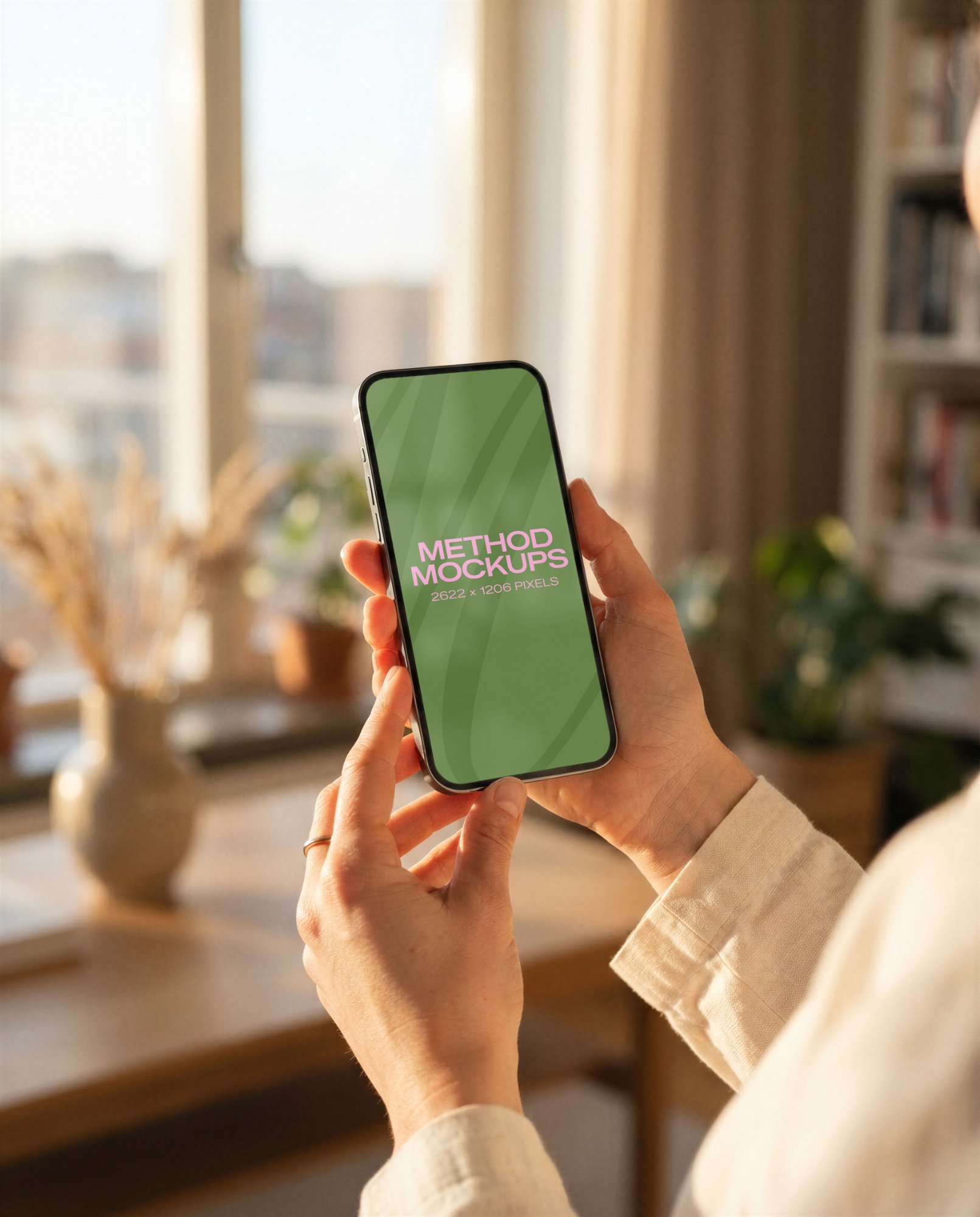 Free Phone Mockup in Hand, alternate color