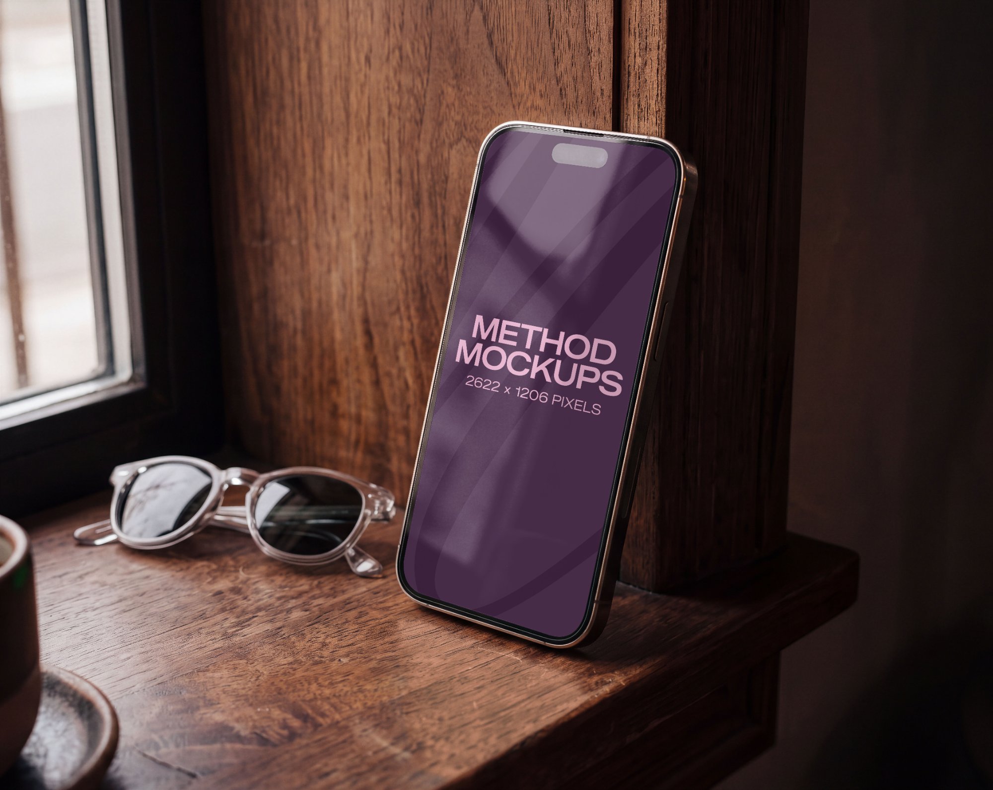 Smartphone Mockup on a Windowsill
