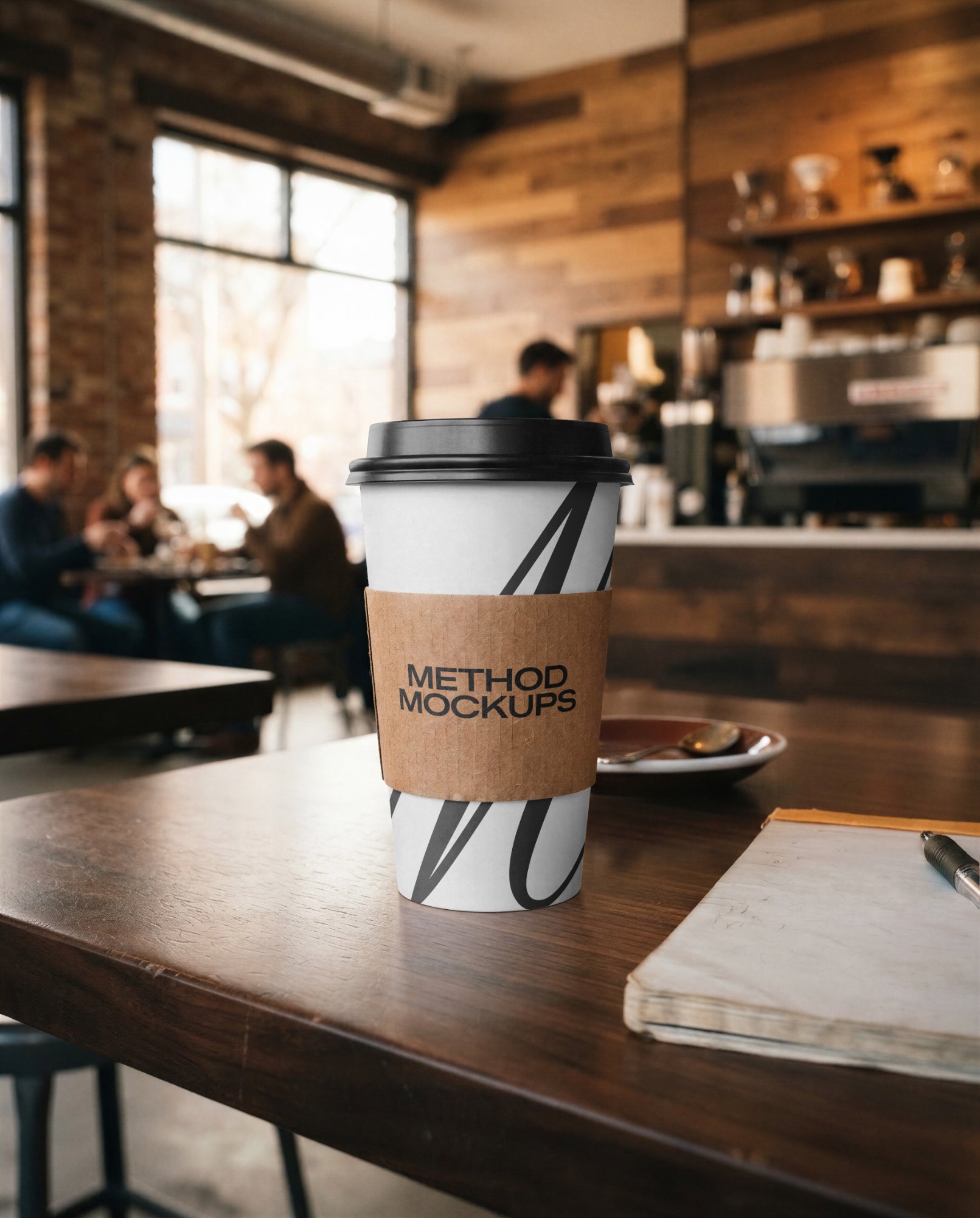 To-Go Coffee Cup Mockup with Sleeve