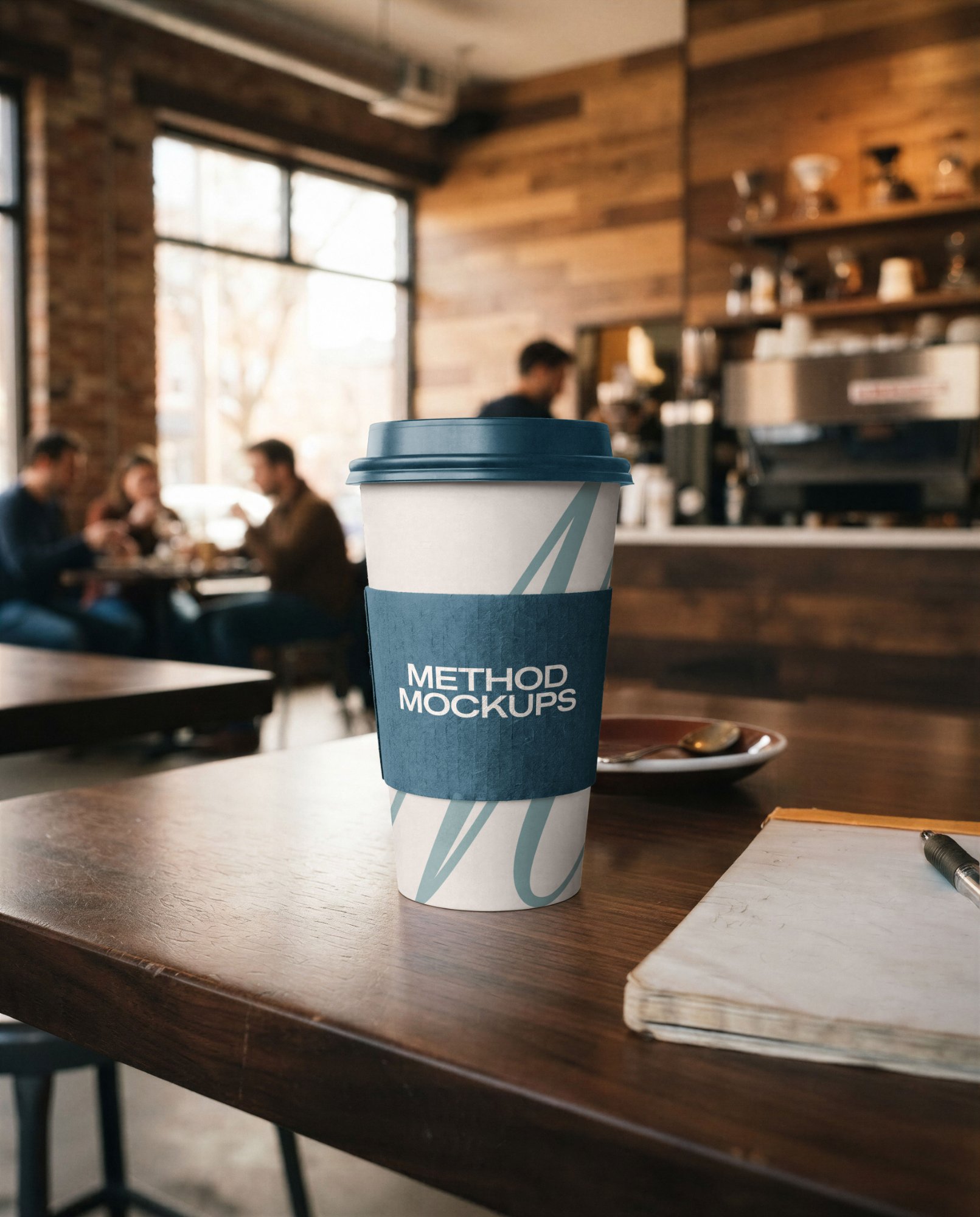 To-Go Coffee Cup Mockup with Sleeve, alternate color